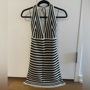 Vanessa Crochet Halter Mini Dress